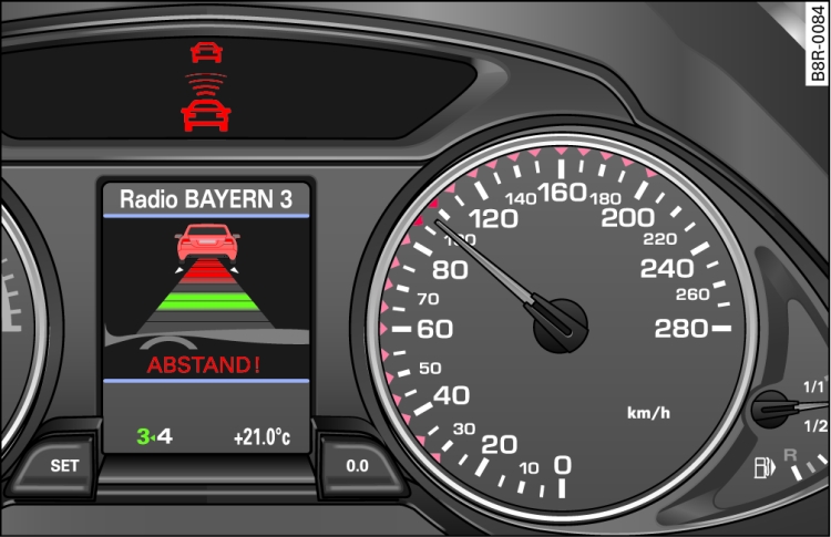 Kombiinstrument: Fahrerübernahmeaufforderung